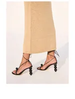 Karina Ankle-Tie Leather Sandals