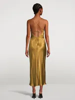 Giorgia Satin Bias Midi Dress