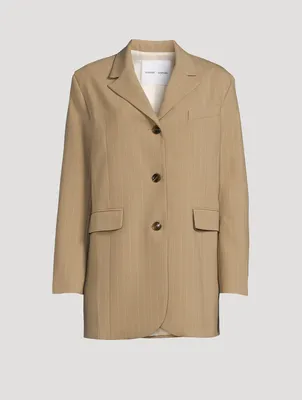 Frederika Blazer Pinstripe Print