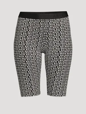 Logo-Tape Bike Shorts Logo Print