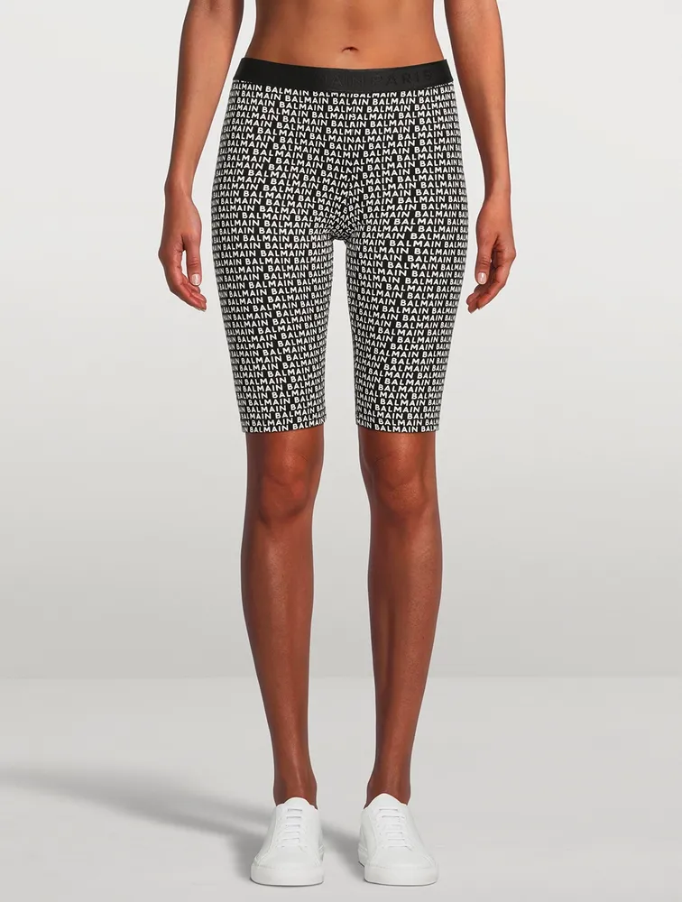 Logo-Tape Bike Shorts Logo Print