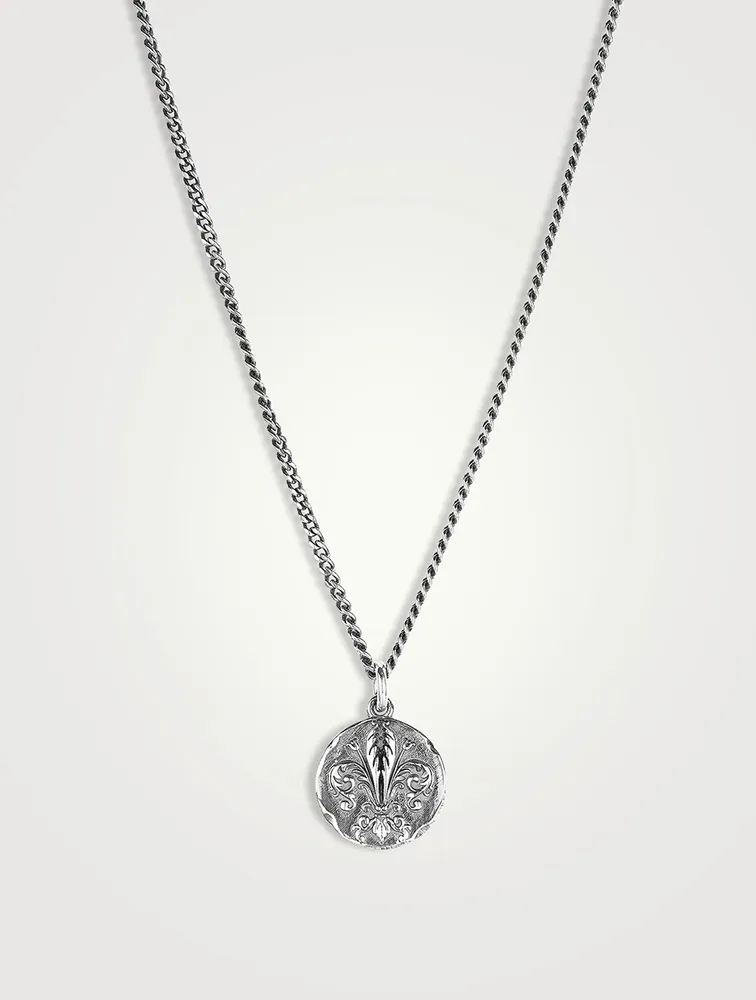 Lily Coin Sterling Silver Necklace
