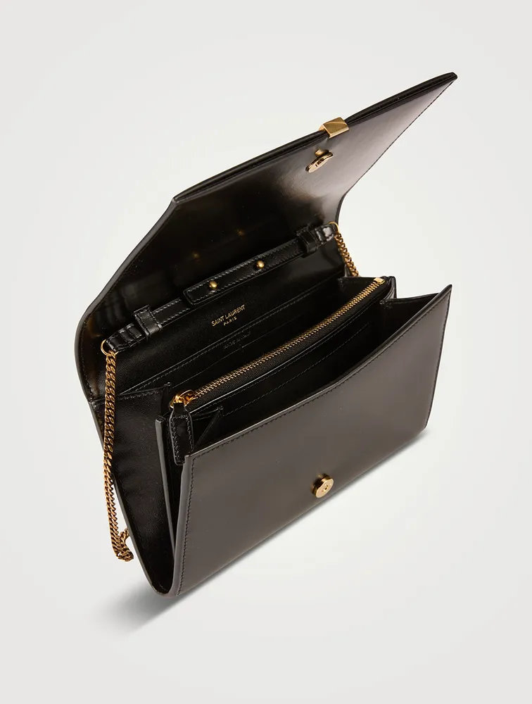 YSL Monogram Leather Wallet Chain Bag