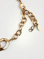 VLOGO Chain Necklace With Crystals