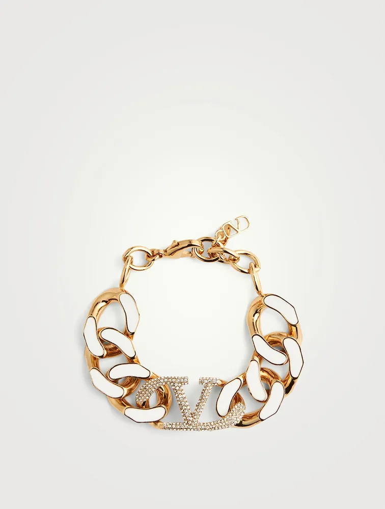 VLOGO Chain Bracelet With Crystals