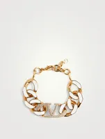 VLOGO Chain Bracelet With Crystals