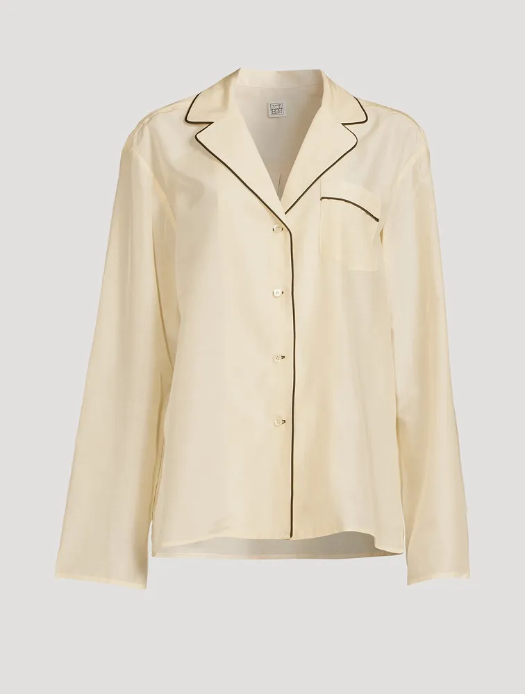 Cotton Silk Pajama Shirt