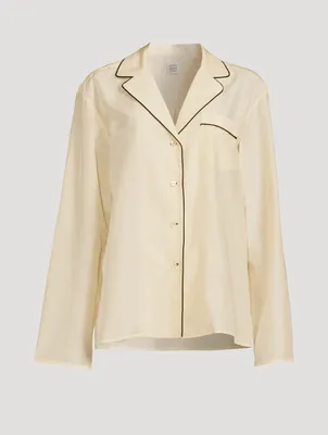 Cotton Silk Pajama Shirt