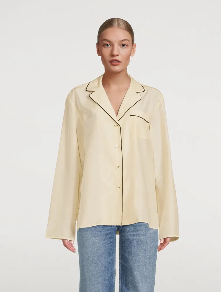 Cotton Silk Pajama Shirt