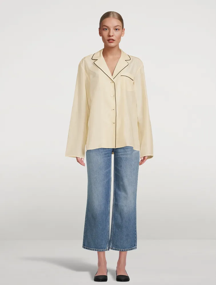 Cotton Silk Pajama Shirt