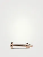 14K Gold Short Spike Threaded Stud Earring