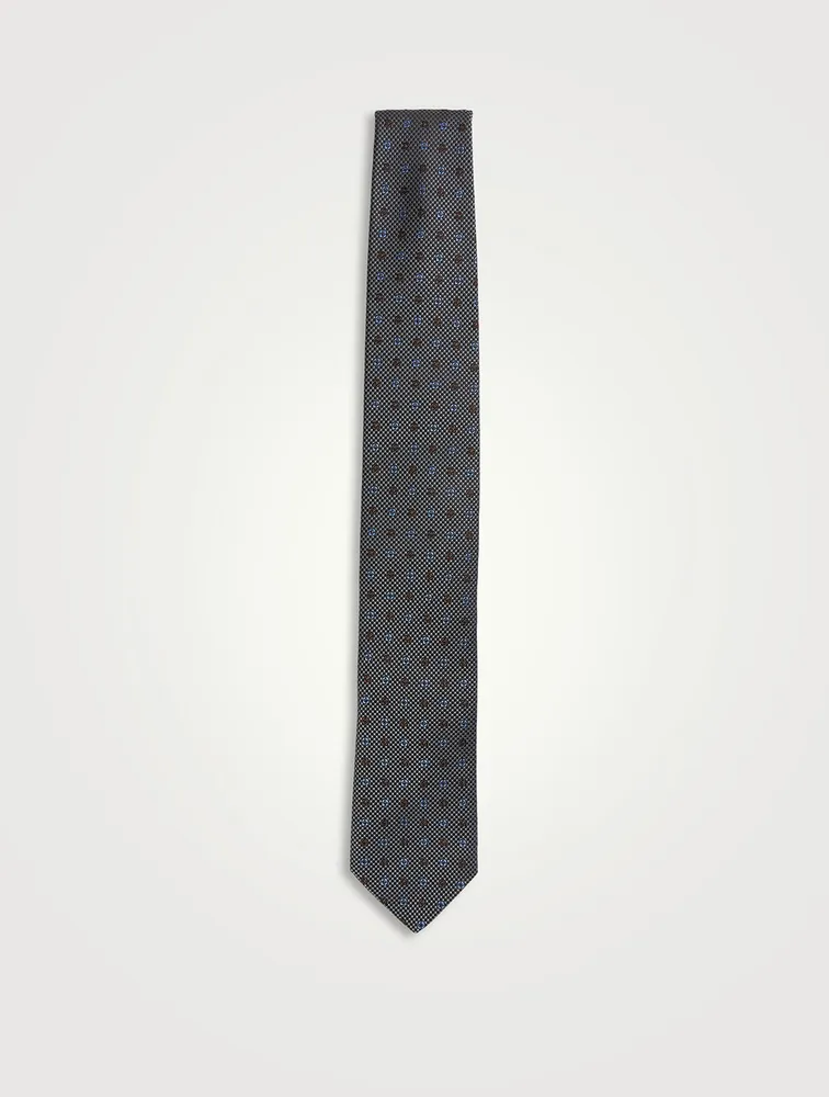 Silk Jacquard Textured Medallion Tie