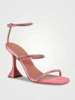 Gilda Crystal Satin Sandals