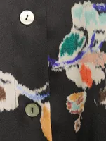 Silk Shirt Ikate Floral Print