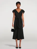 Tie-Back Midi Dress