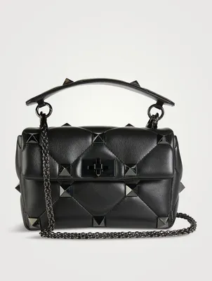 Medium Roman Stud Leather Shoulder Chain Bag