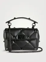 Medium Roman Stud Leather Shoulder Chain Bag
