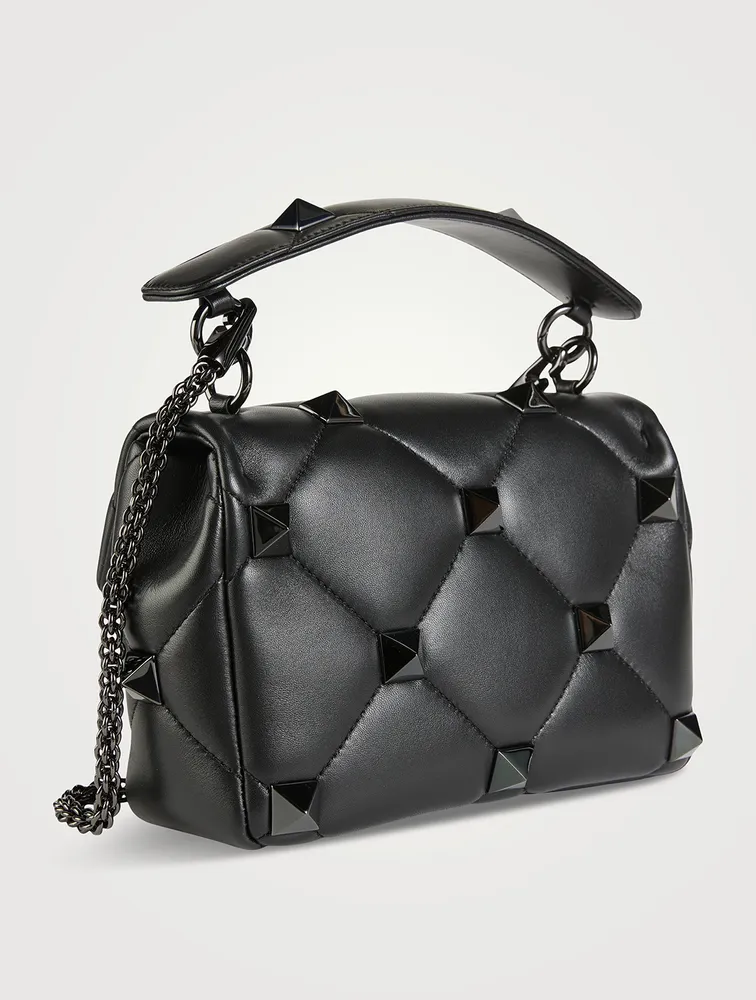 Medium Roman Stud Leather Shoulder Chain Bag