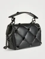 Medium Roman Stud Leather Shoulder Chain Bag