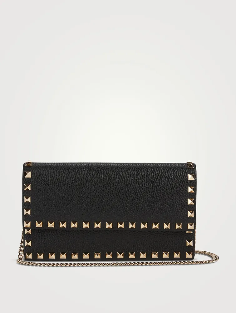 Rockstud Leather Crossbody Pouch
