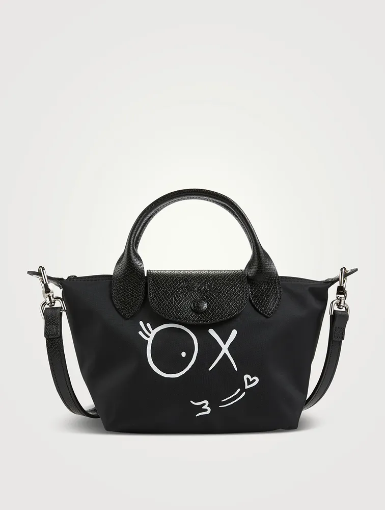 Longchamp x André XS Le Pliage Top Handle Bag