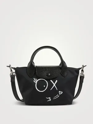 Longchamp x André XS Le Pliage Top Handle Bag