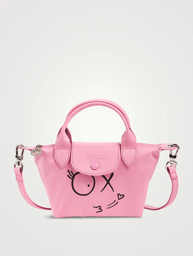 Longchamp x André XS Le Pliage Top Handle Bag