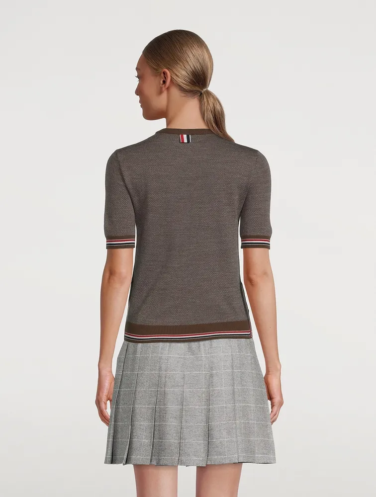 Merino Wool Short Sleeve Pullover