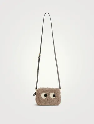 Mini Eye Shearling Camera Bag