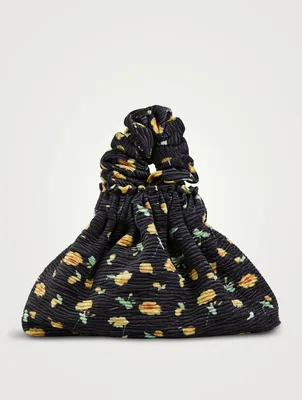 Halo Velvet Scrunchie Bag In Floral Print