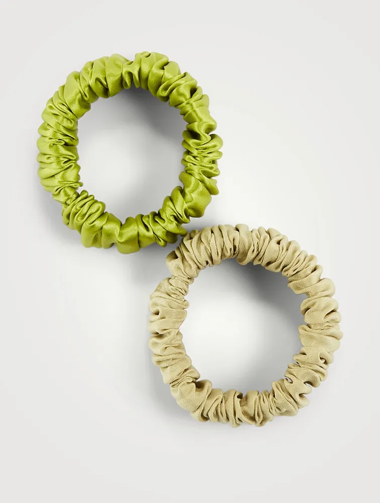 Set of Two Silk Sport Scrunchies