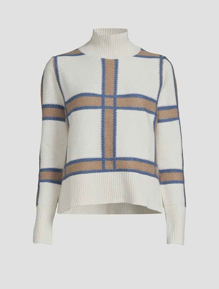 Check Intarsia Sweater