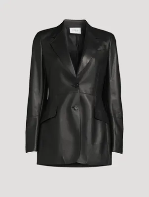 Perforated Leather Blazer