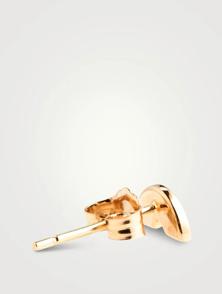 14K Gold Rainbow Stud Earring