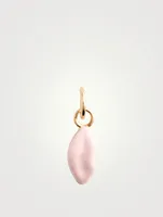 14K Gold Enamel Lip Charm