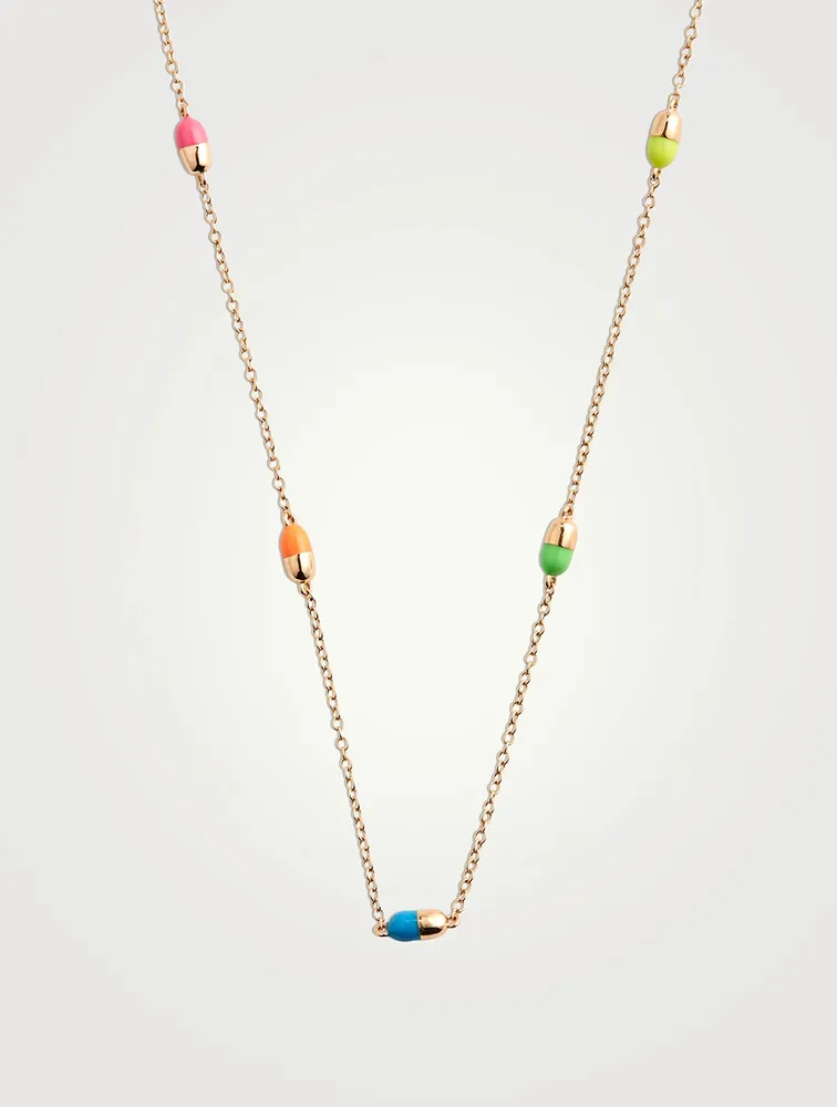14K Gold Pill By The Yard Necklace