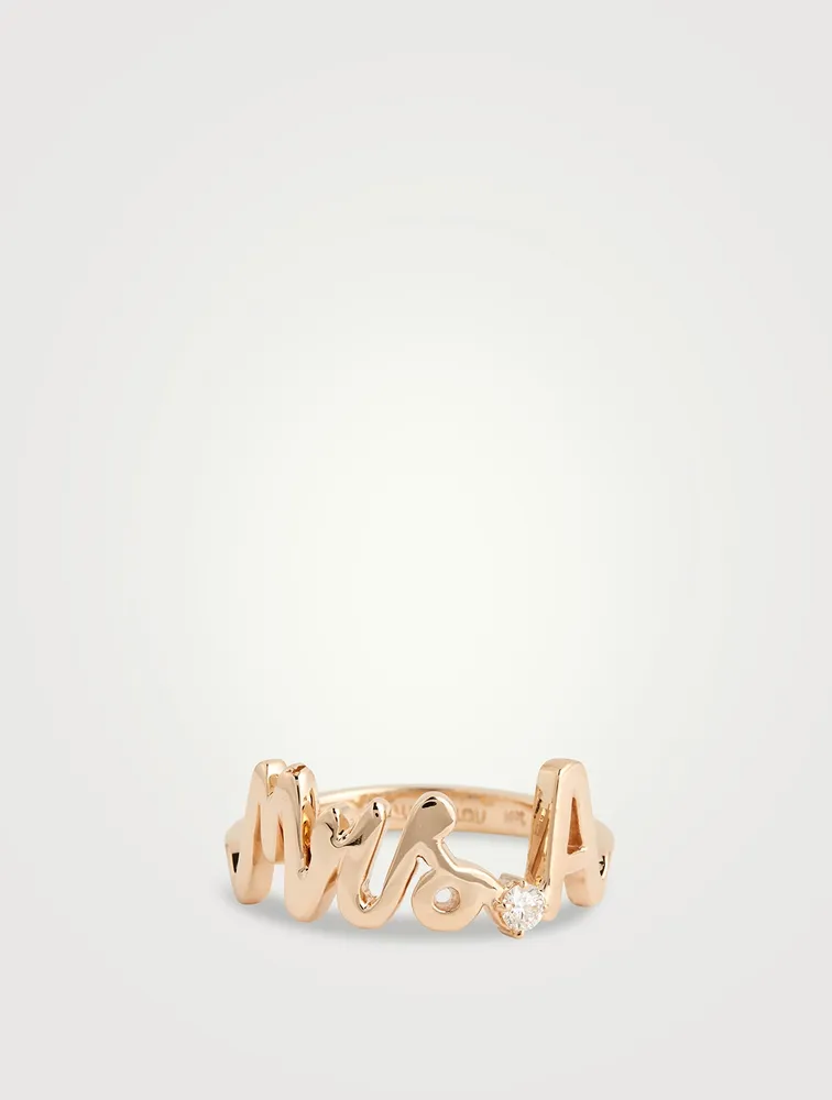 14K Gold Mrs. Ring With Diamond
