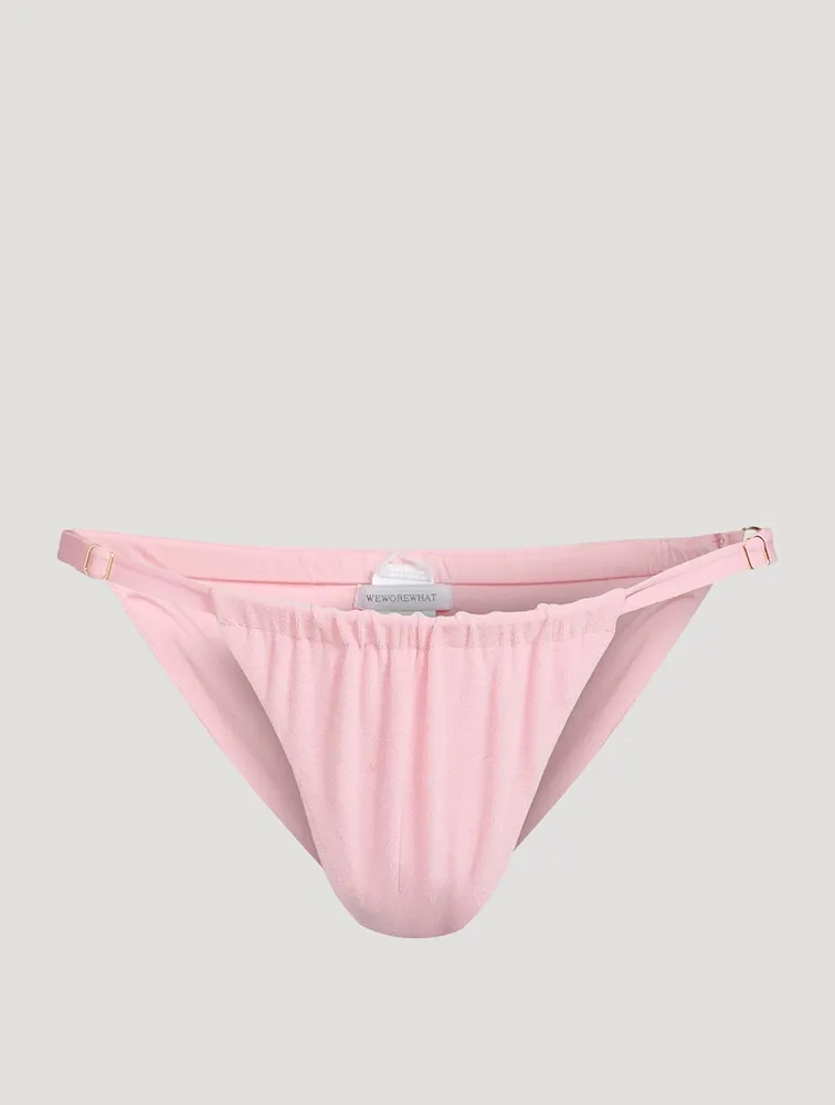 Ruched Terry Bikini Bottom
