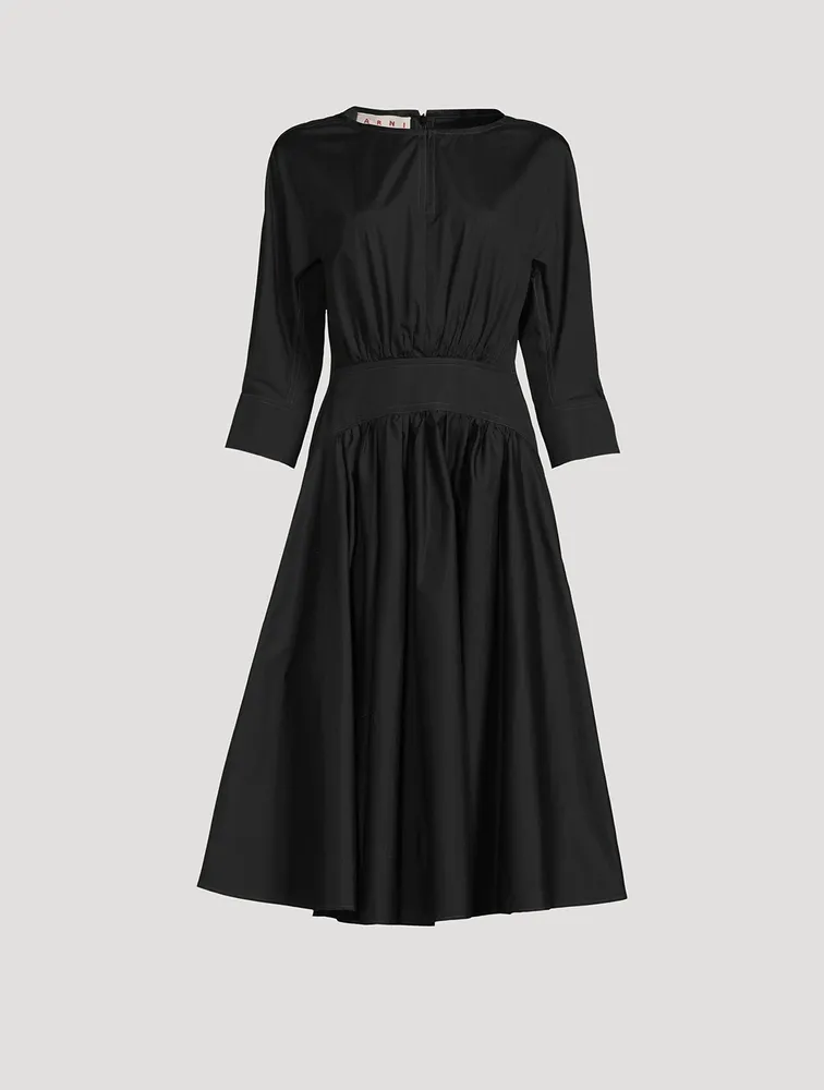 Cotton Poplin Midi Dress