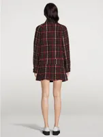 Reversible Checkered Bomber Jacket