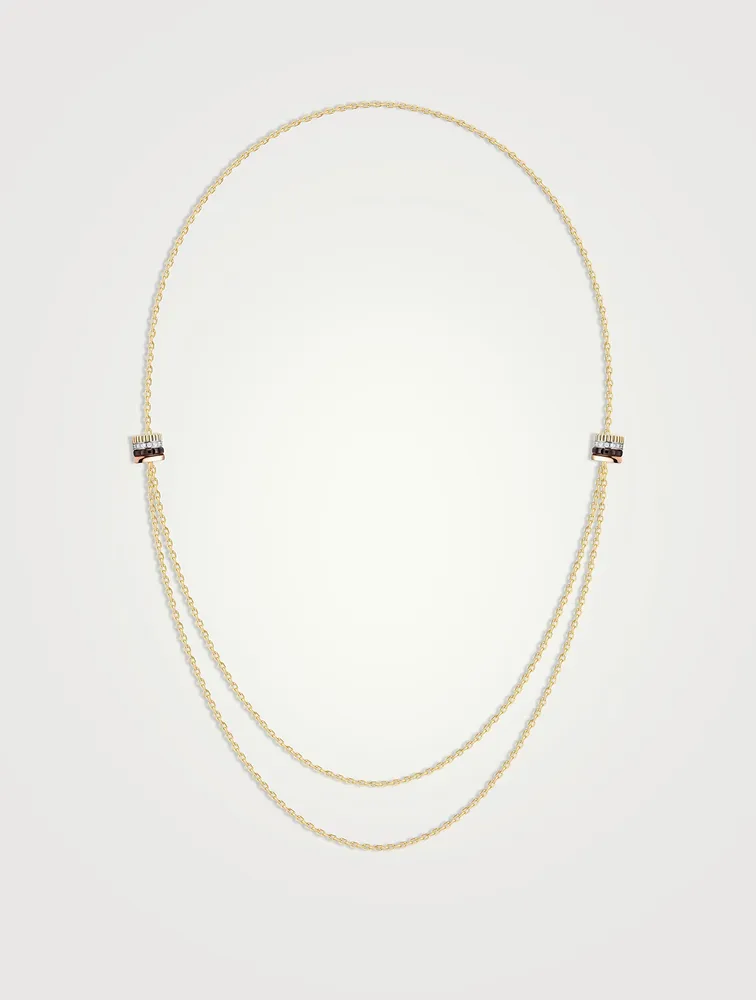 Quatre Classique 18K Gold Necklace With Diamonds