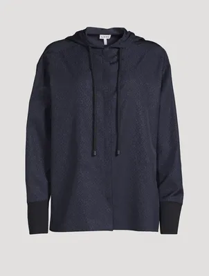 Anagram Jacquard Hooded Shirt