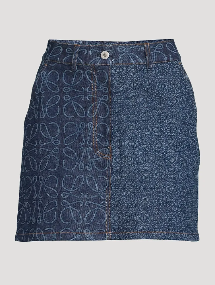 Anagram Denim Mini Skirt