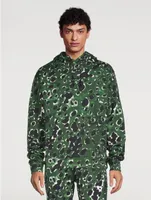 Cotton Hoodie In Dot Print