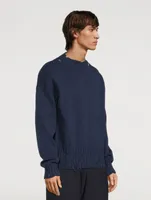 Cotton Distressed Sweater