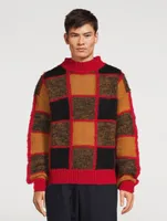Wool And Mohair Patchwork Sweater