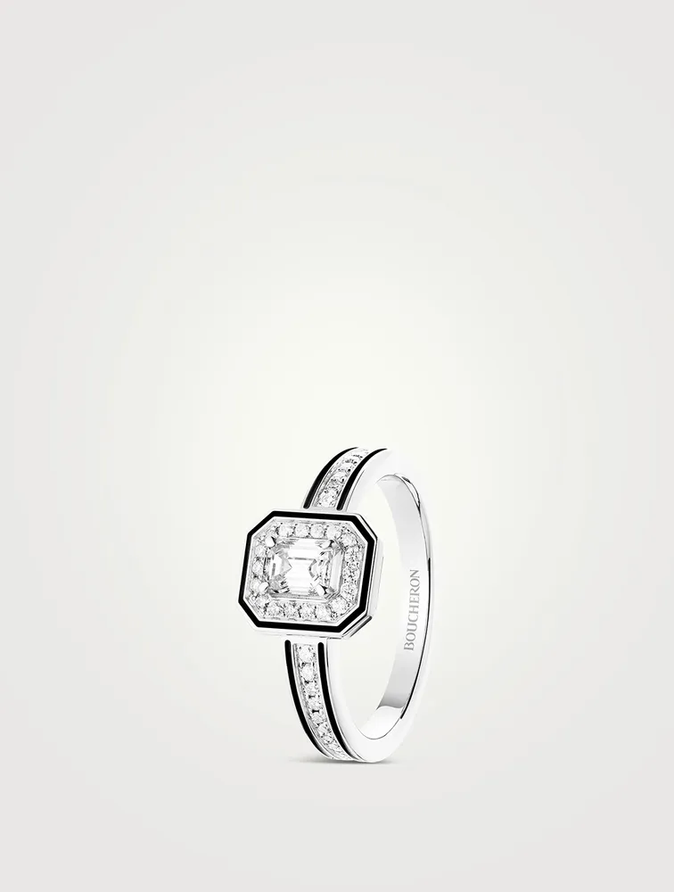 Vendôme Liseré 18K White Gold Ring With Diamonds