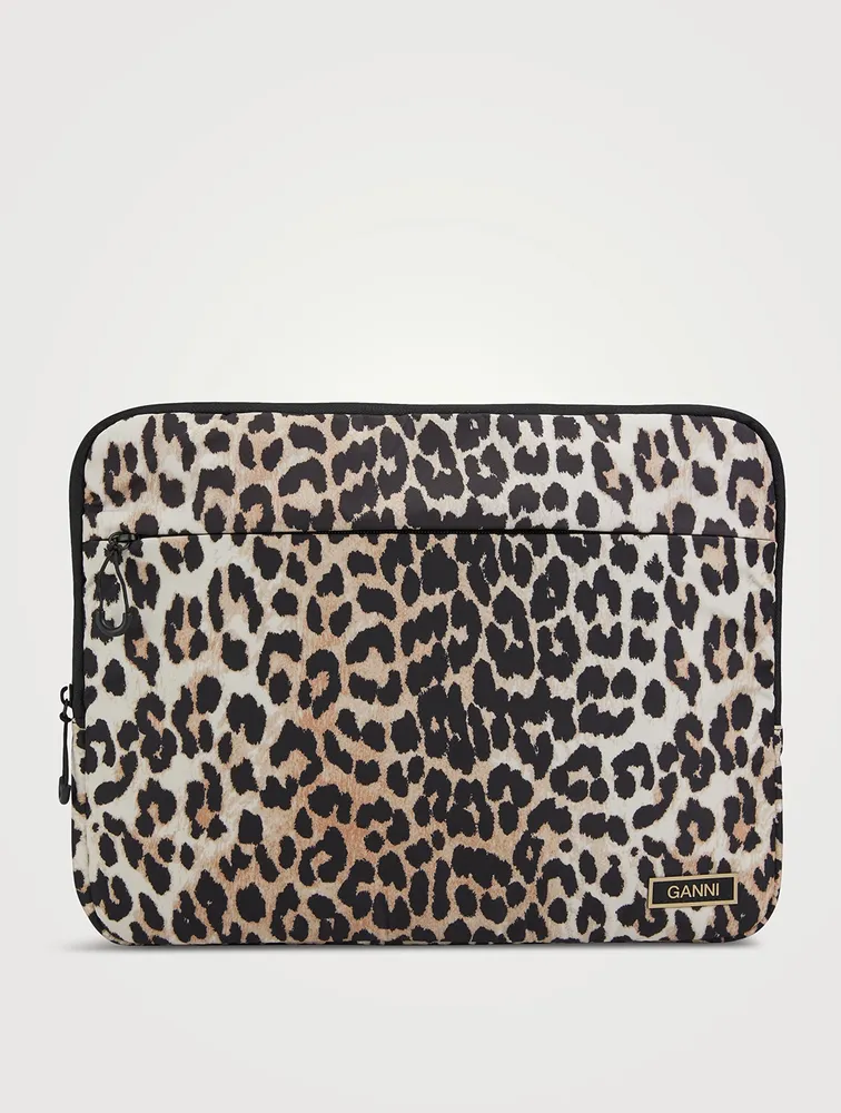 Laptop Sleeve In Leopard Print