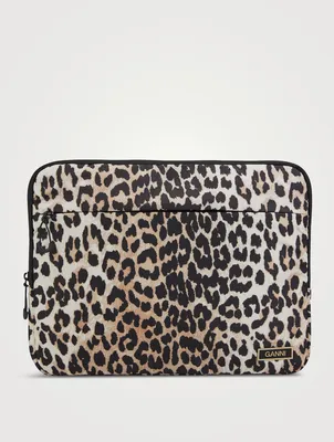 Laptop Sleeve In Leopard Print