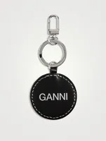 Smiley Leather Keychain